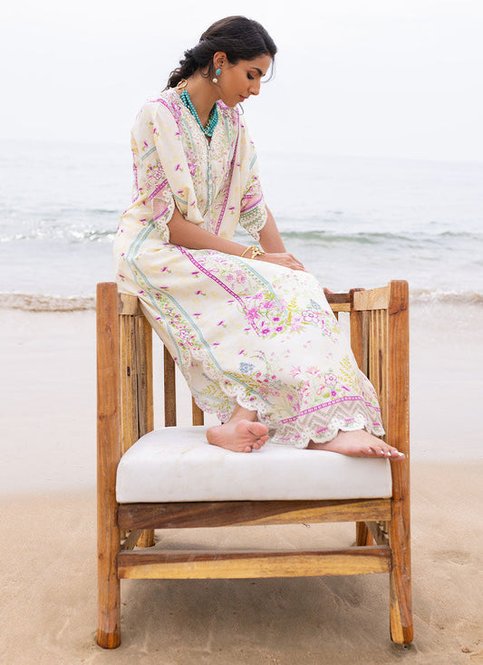Eid Prints 24 - Ariel Ivory Kaftan