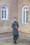 GREY TWO TONE WASH N WEAR SHALWAR KAMEEZ