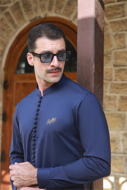 ROYAL BLUE STRETCHABLE KURTA PAJAMA