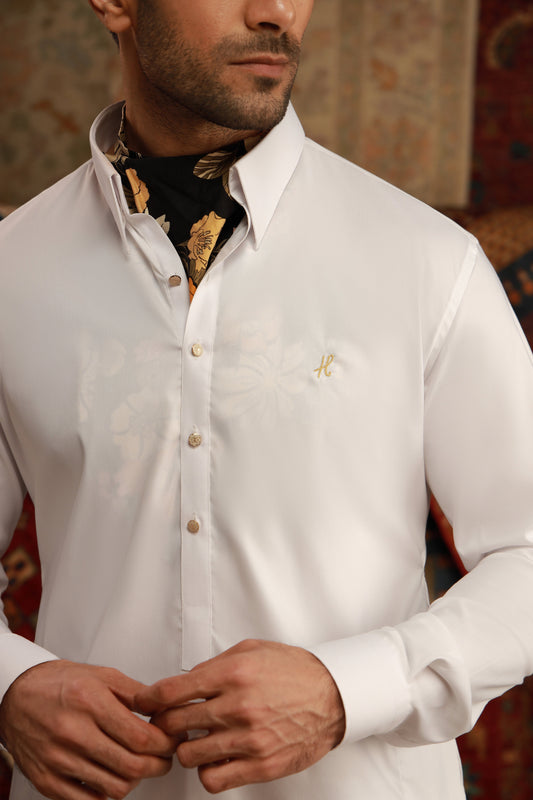 WHITE EGYPTIAN COTTON SHALWAR KAMEEZ