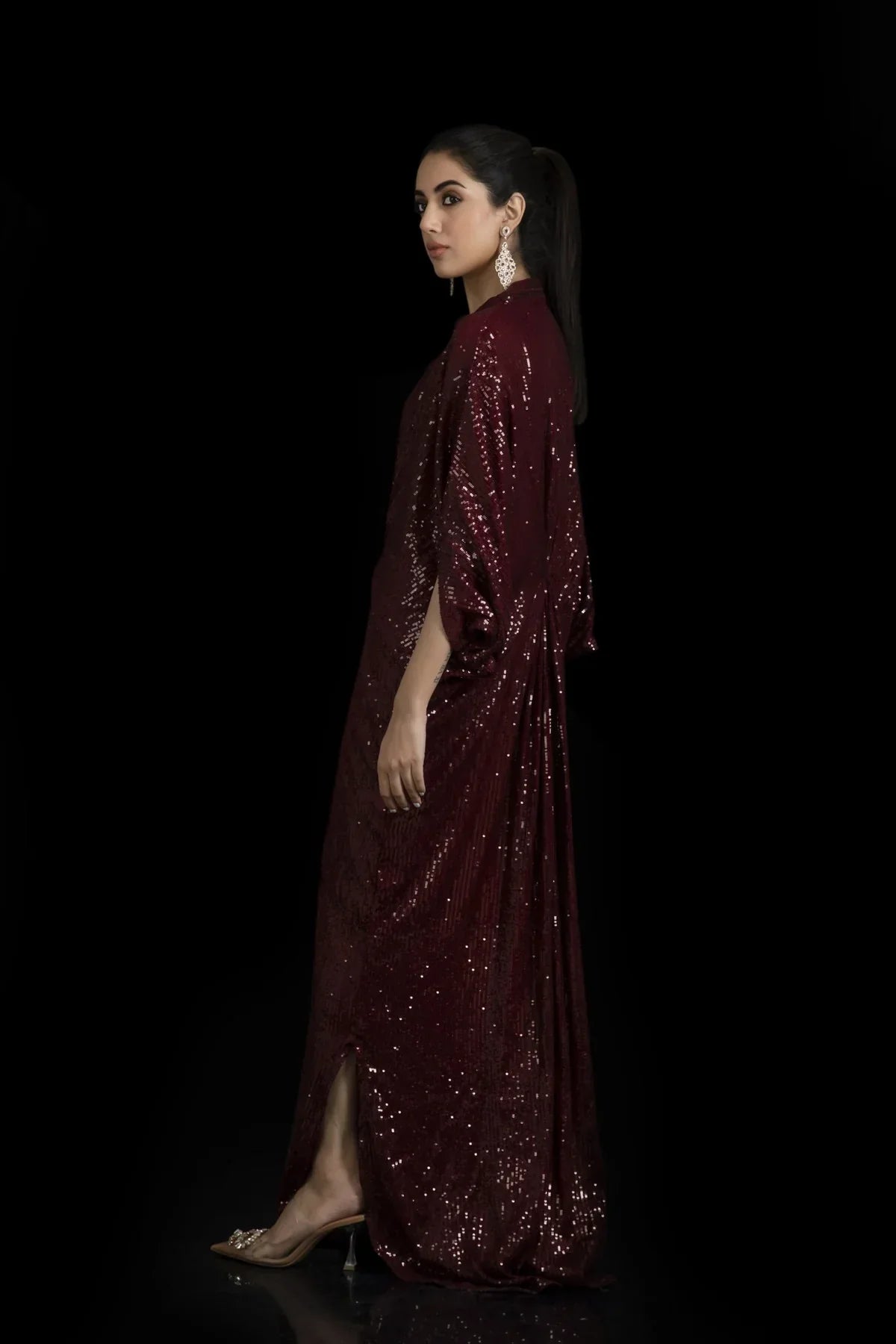 Kaftans - Kf-15227-Maroon