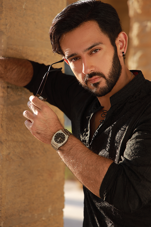 -AZAN- BLACK KURTA PAJAMA