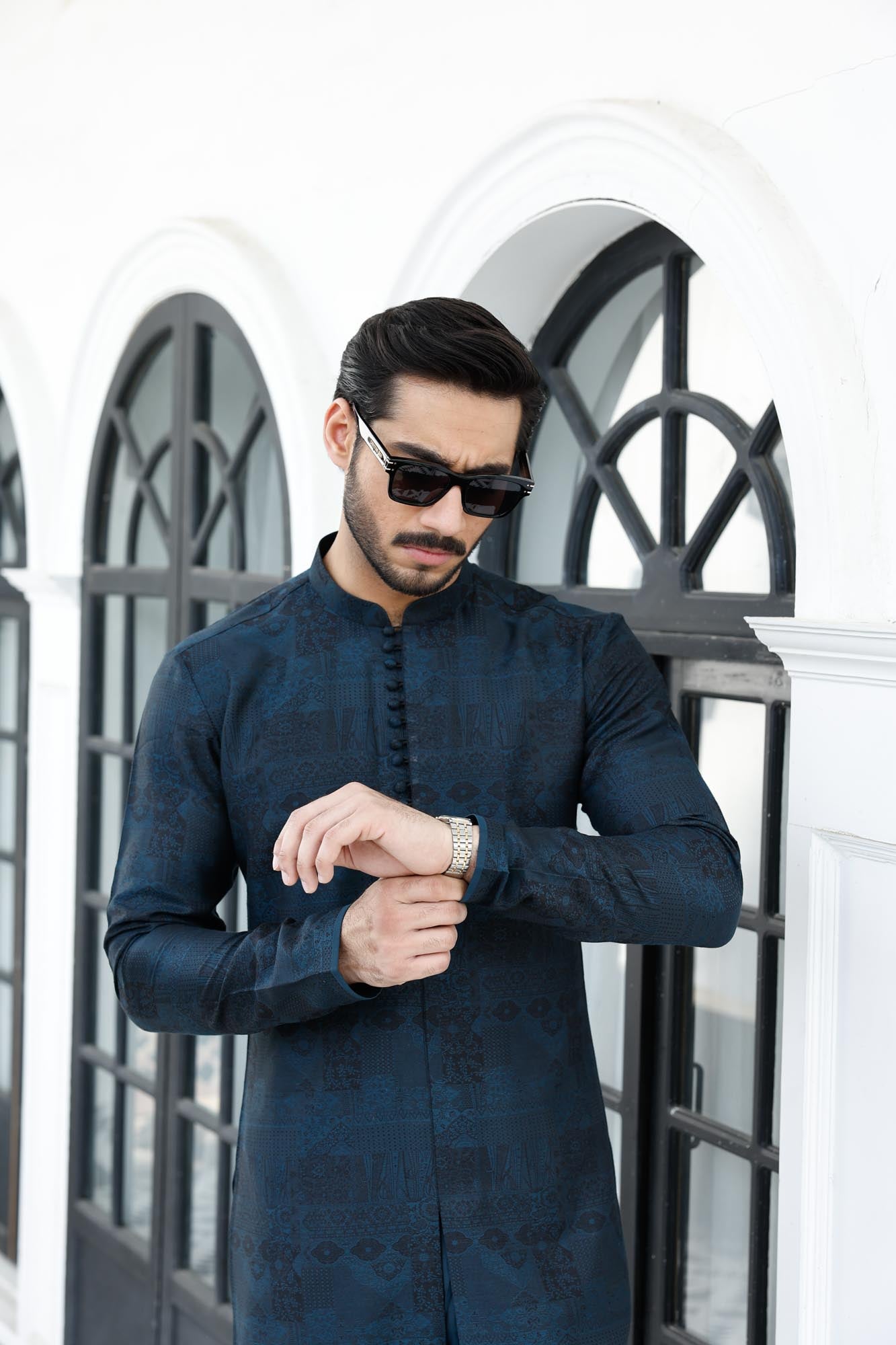 -XARTAJ- TEAL GREEN KURTA PAJAMA