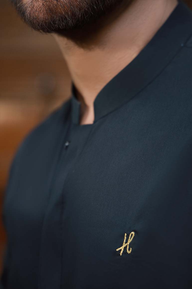 BLACK EGYPTION COTTON SHALWAR KAMEEZ