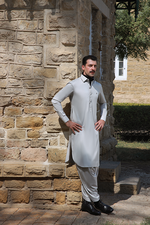 PASTEL GREY BOSKY SHALWAR KAMEEZ