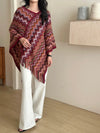 Kai Zig Zag Chevron Knitted Cape