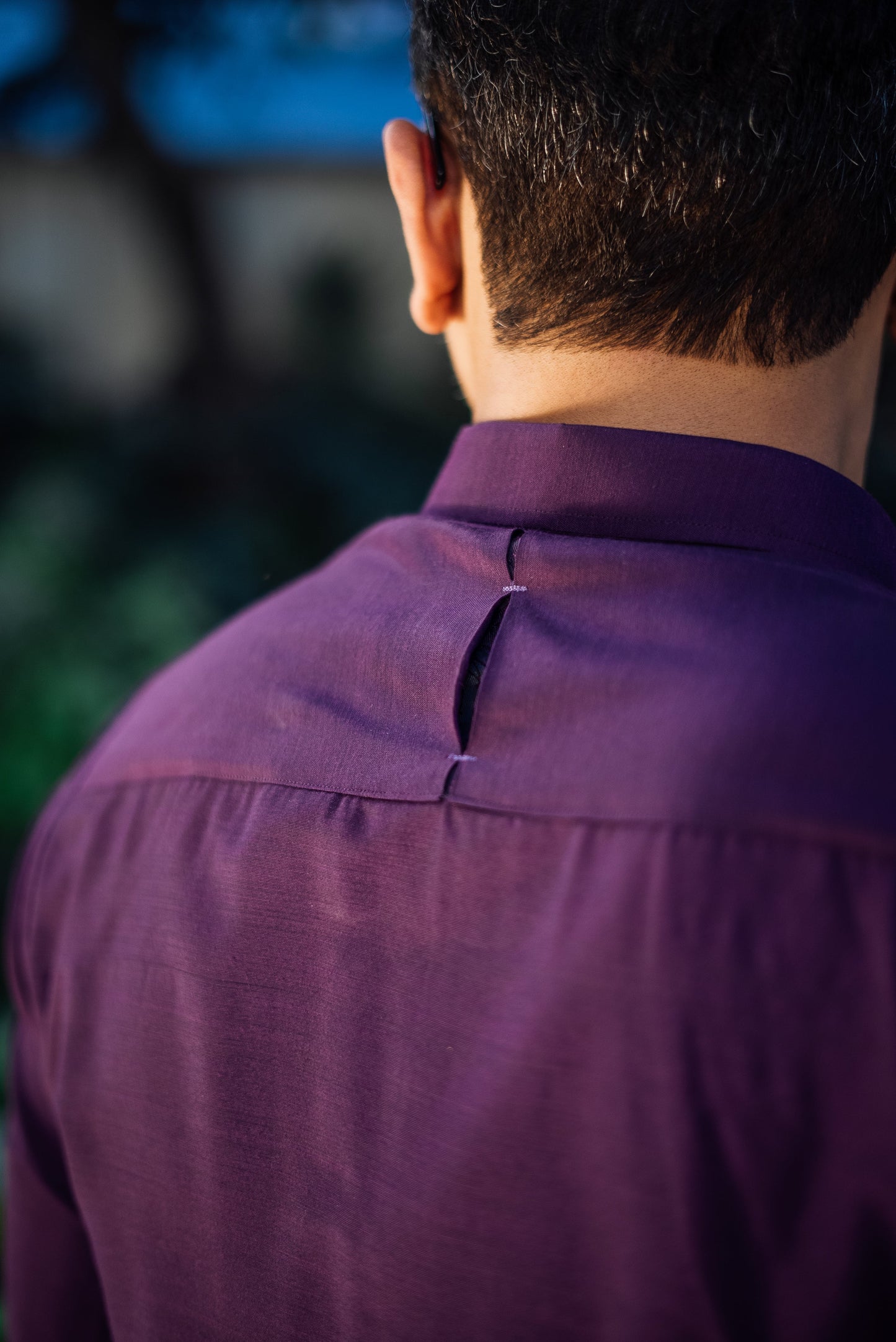 PURPLE COTTON SILK KURTA PAJAMA