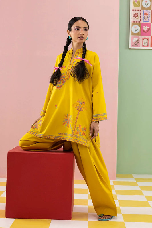 Eid Edit '26 - Stitched Embroidered Lawn Shirt+ Shalwar | SS26ESE327P2T