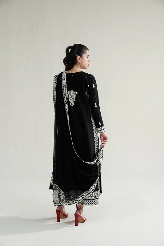 Ramadan Ready to Wear '26 - BLACK LUXURY EMBROIDERED LAWN 3PCS SET (NPA3-26402)