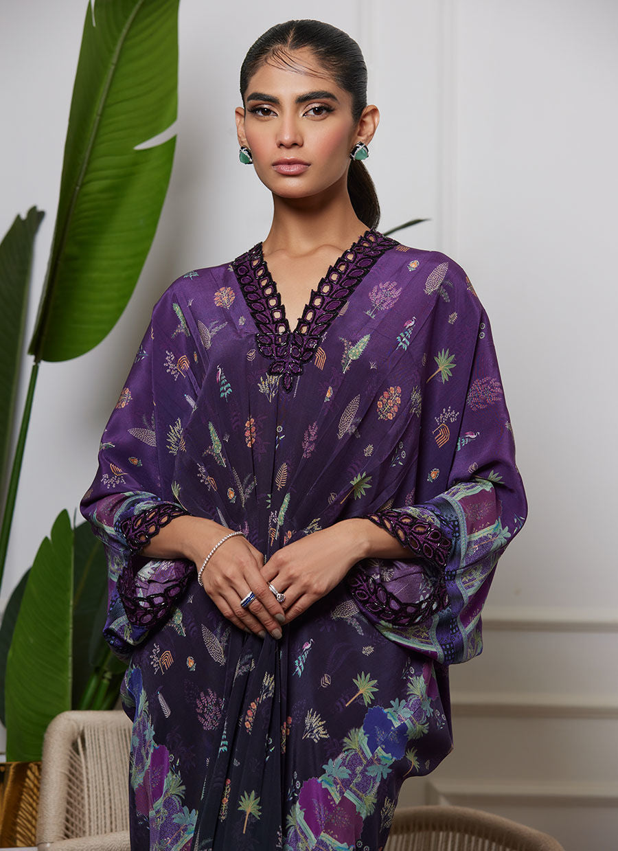 Lea Autumn Winter '23 - Chione Aubergine Kaftan