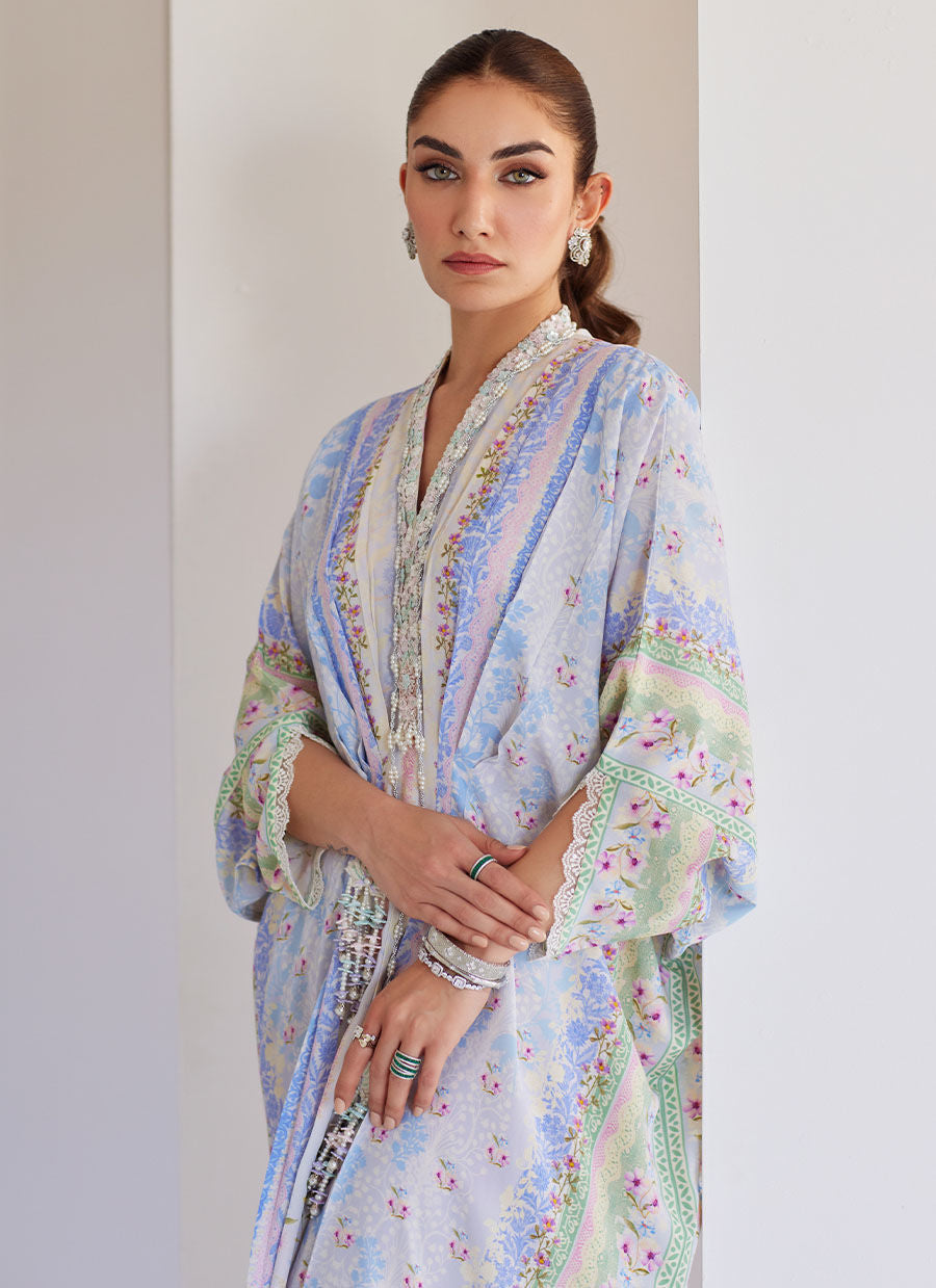 Tara Eid Luxe'25- Zerin Crepe Kaftan