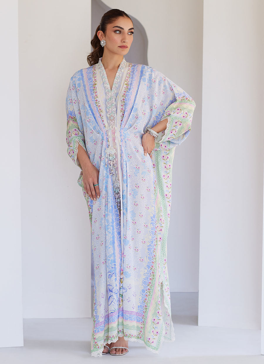 Tara Eid Luxe'25- Zerin Crepe Kaftan