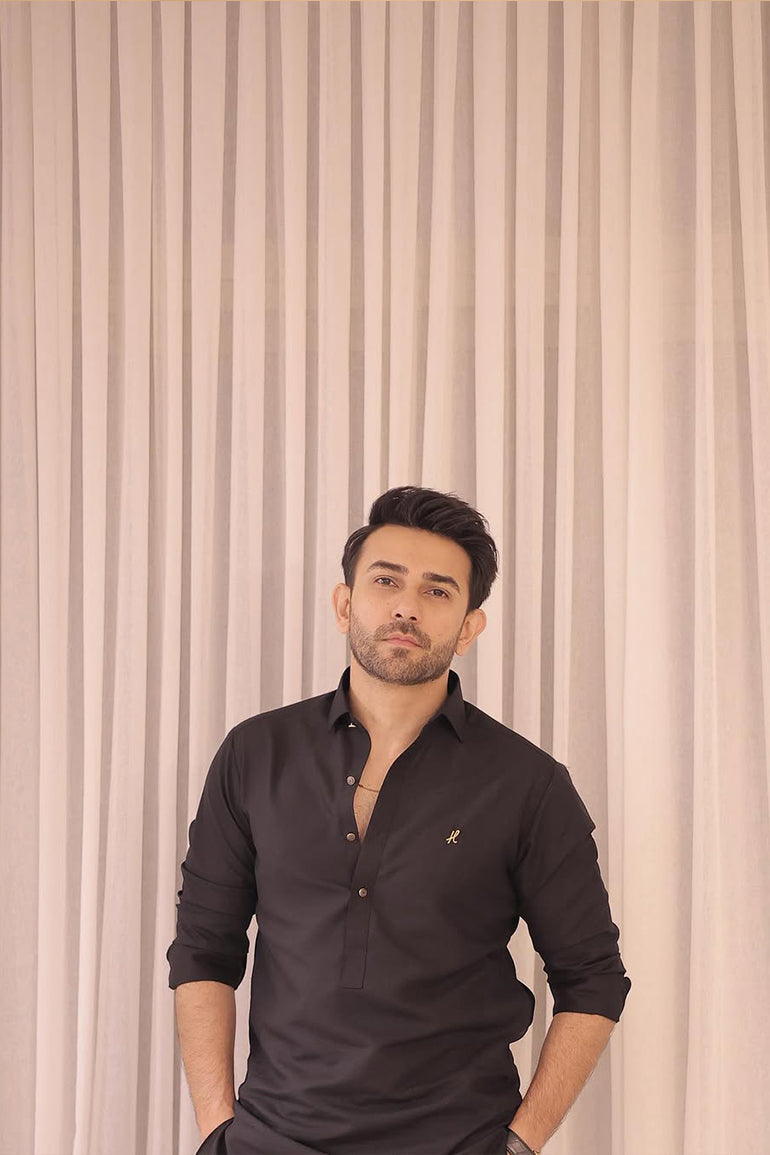 Black Farshi Shalwar Kameez