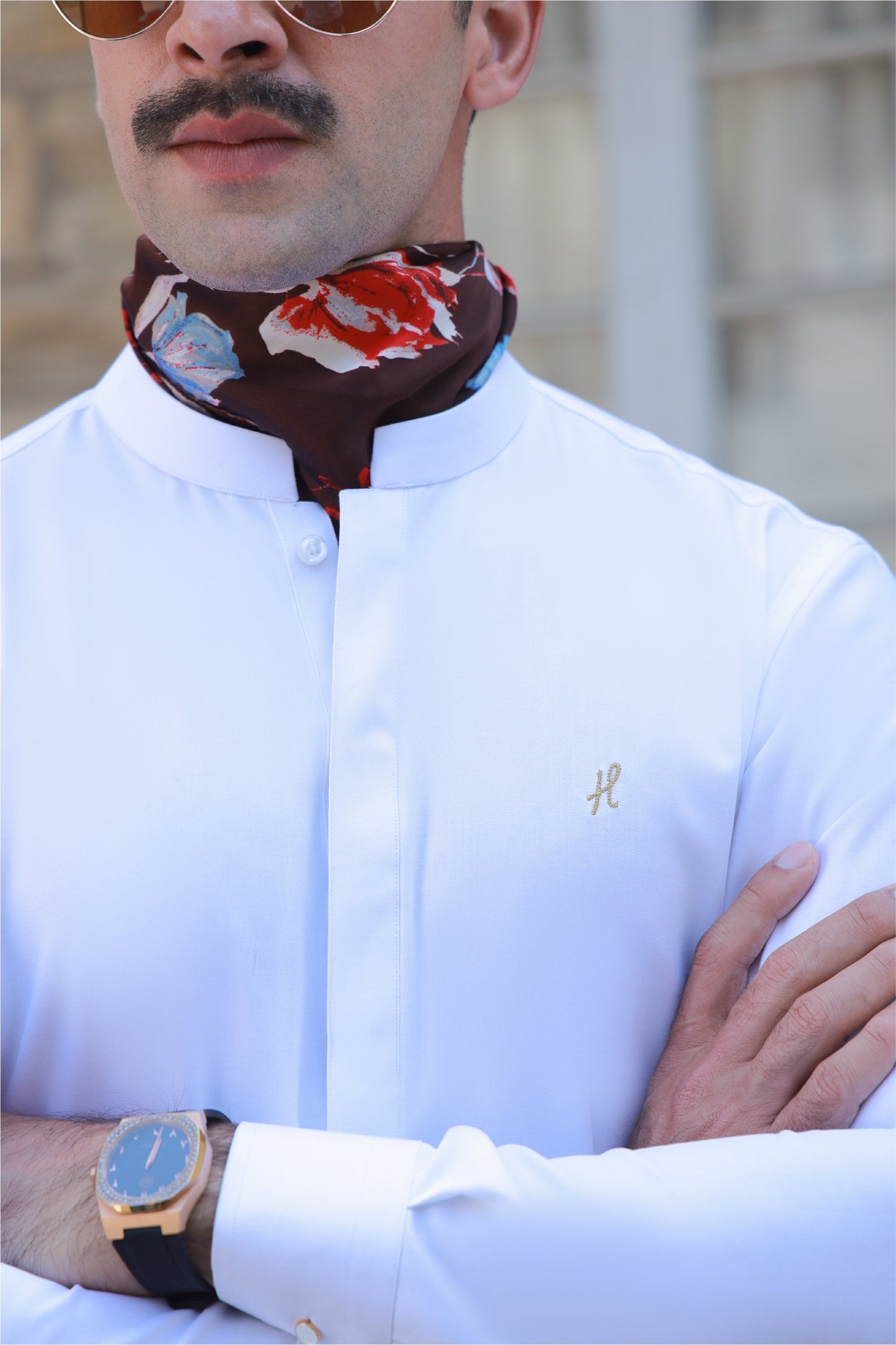 WHITE EGYPTIAN COTTON SHALWAR KAMEEZ