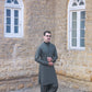GREY TWO TONE WASH N WEAR SHALWAR KAMEEZ
