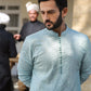 -AZAN- MINT BLUE KURTA PAJAMA