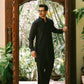 BLACK LINEN KURTA PAJAMA