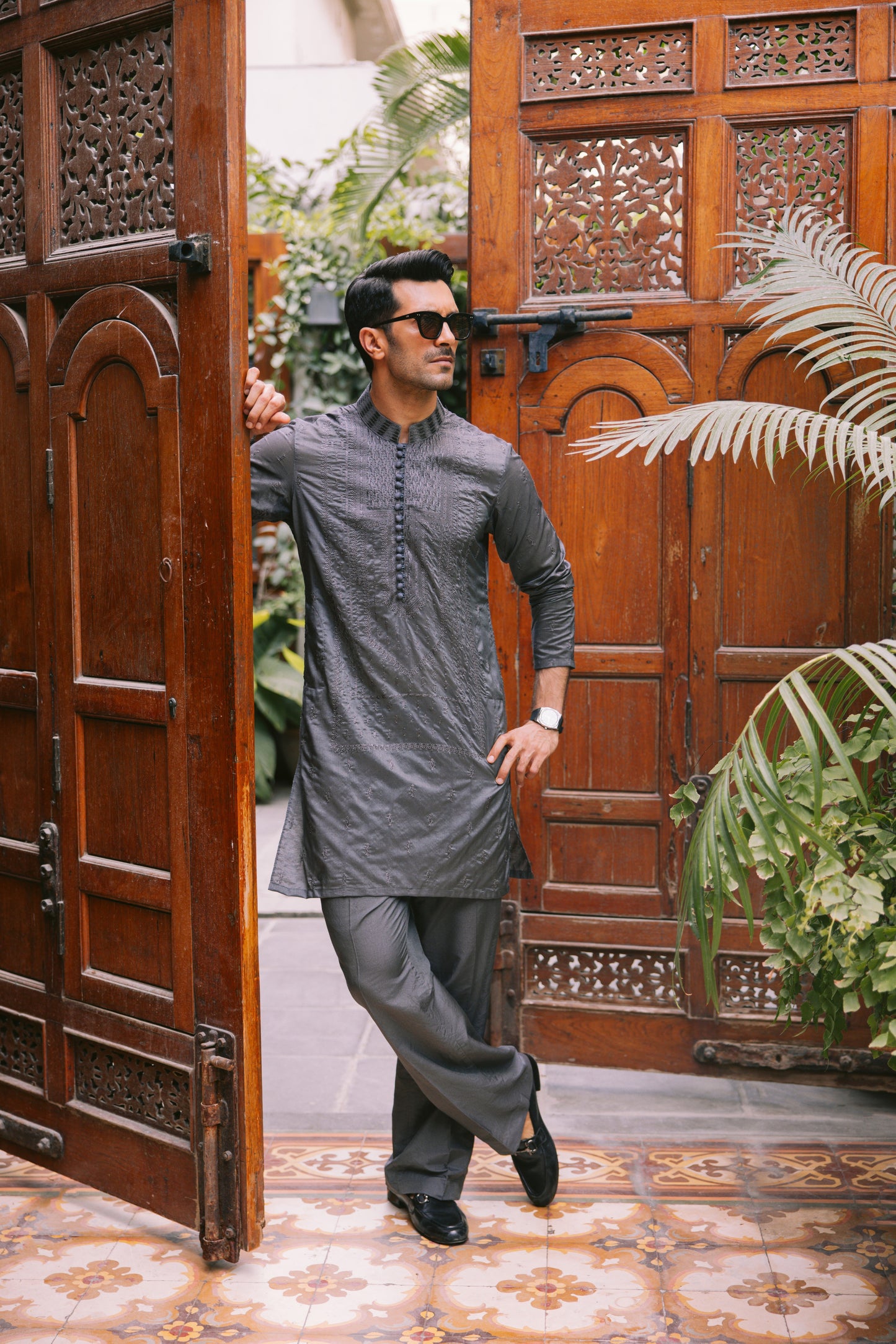 KHUMAR GREY KURTA PAJAMA