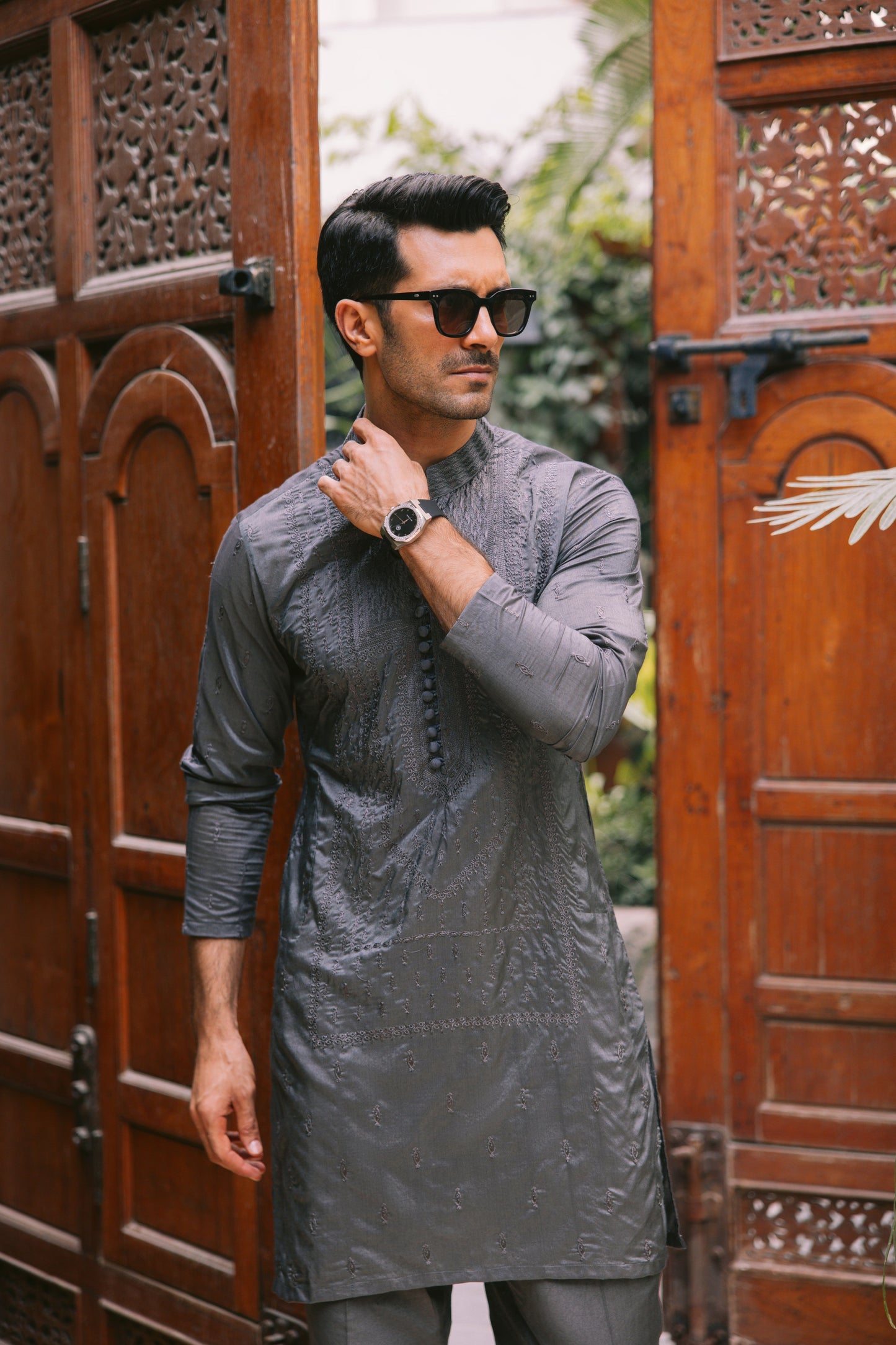 KHUMAR GREY KURTA PAJAMA