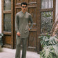 OLIVE GREEN LINEN KURTA PAJAMA