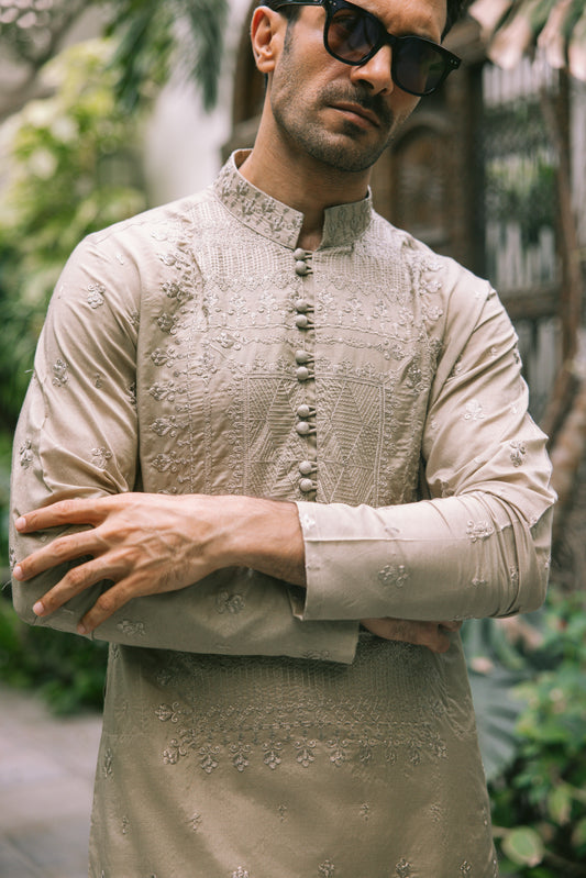 KHUMAR BEIGE KURTA PAJAMA