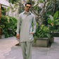 MINT GREEN LINEN KURTA PAJAMA