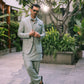 MINT GREEN LINEN KURTA PAJAMA