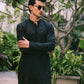 KHUMAR BLACK KURTA PAJAMA