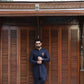 NAVY BLUE SELF TEXTURE WASH N WEAR KURTA PAJAMA