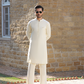 CREAM WASH N WEAR KURTA PAJAMA