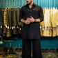 BLACK LINEN FARSHI KURTA SHALWAR
