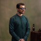 Dark Green Hand Work Embroided Kurta Pajama