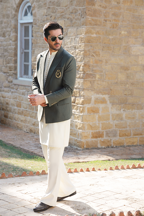 CREAM WASH N WEAR KURTA PAJAMA