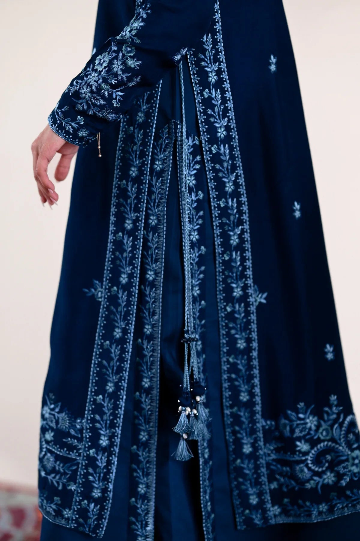Ready To Wear SS '26 - NAVY BLUE LUXURY EMBROIDERED LAWN 3PCS SET | NPA3-26414