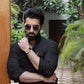 BLACK LINEN KURTA PAJAMA