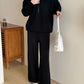 Lolo Knit Detail Suit Black