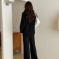 Lolo Knit Detail Suit Black