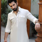 WHITE LINEN KURTA PAJAMA