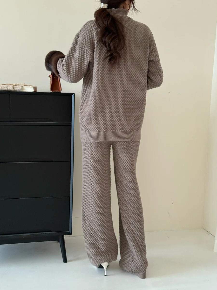 Gigi Fur Cuff Knit Suit