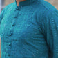 -SHAHKAAR- TEAL GREEN KURTA PAJAMA