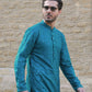-SHAHKAAR- TEAL GREEN KURTA PAJAMA