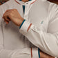 WHITE COTTON STRETCHABLE KURTA PAJAMA
