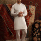 WHITE EGYPTIAN COTTON SATIN KURTA PAJAMA
