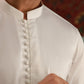 WHITE EGYPTIAN COTTON SATIN KURTA PAJAMA