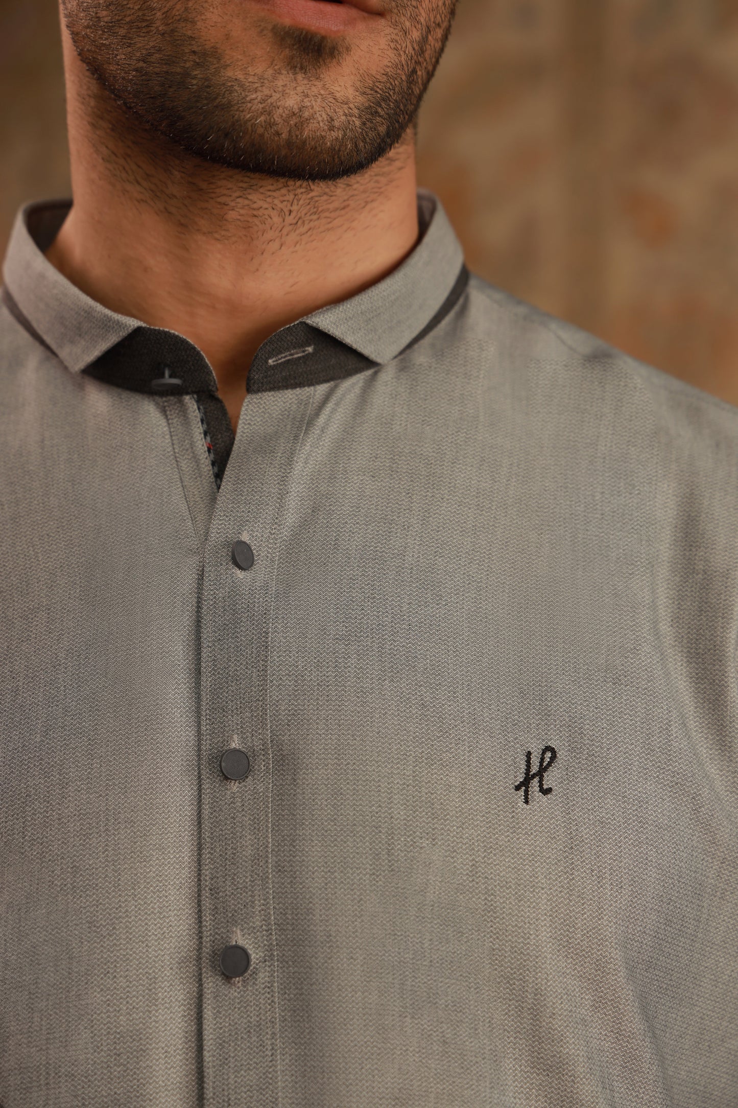 LIGHT GREY SELF WASH N WEAR KURTA PAJAMA