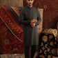 CHARCOAL GREY SELF WASH N WEAR KURTA PAJAMA