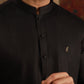 BLACK LINEN KURTA PAJAMA