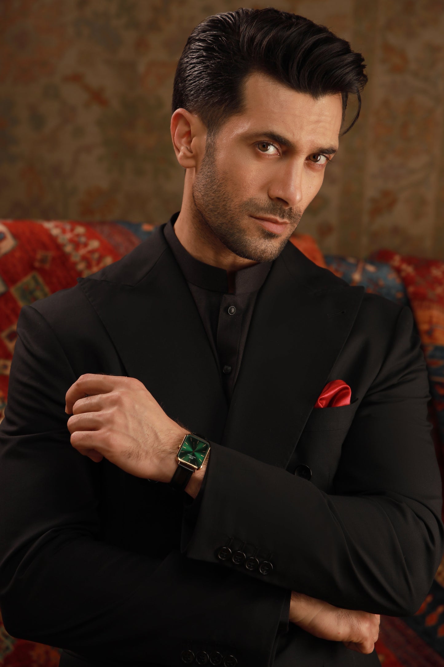 BLACK LINEN KURTA PAJAMA