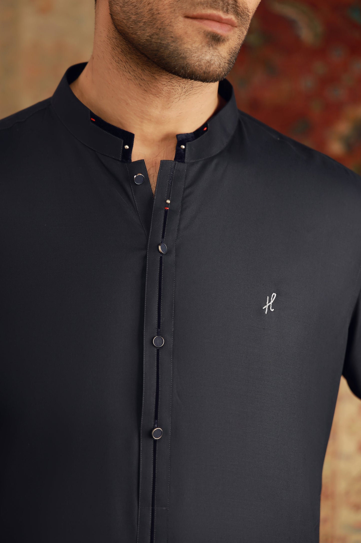 NAVY BLUE BOSKY SHALWAR KAMEEZ