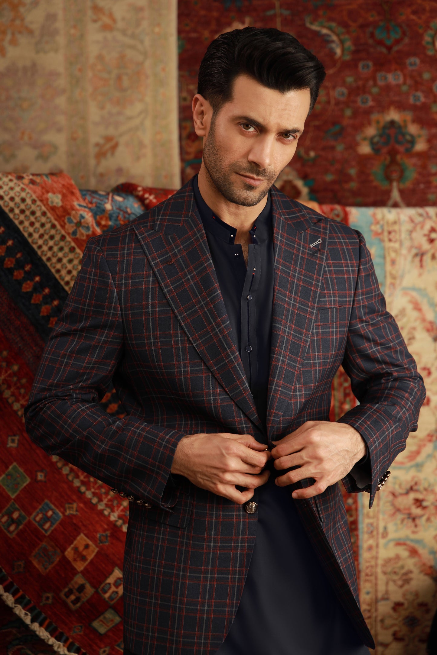 NAVY BLUE BOSKY SHALWAR KAMEEZ